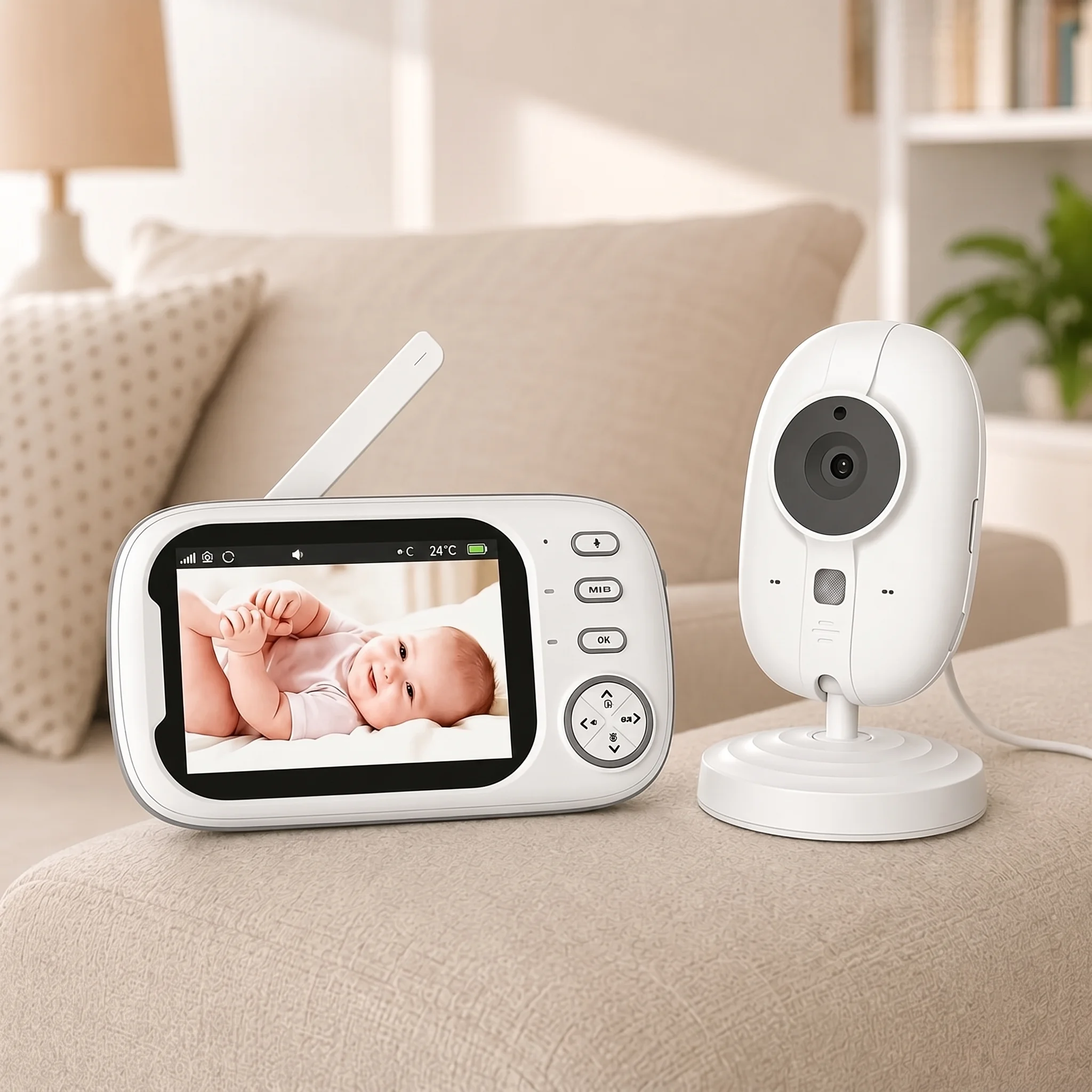 3.5" Baby Monitor – 720P FHD with Night Vision